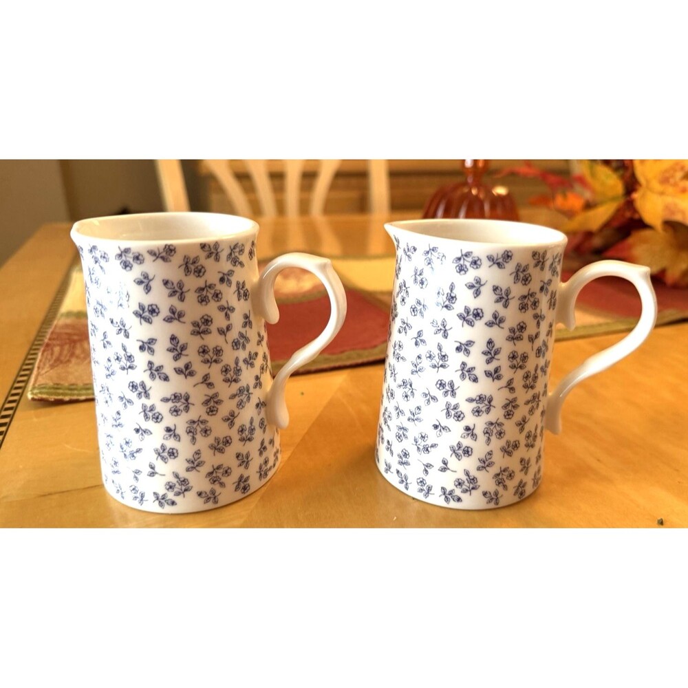 Whittard of Chelsea Petite Rose Creamer Pitcher X 2 Bone China Roy Kirkham 2009